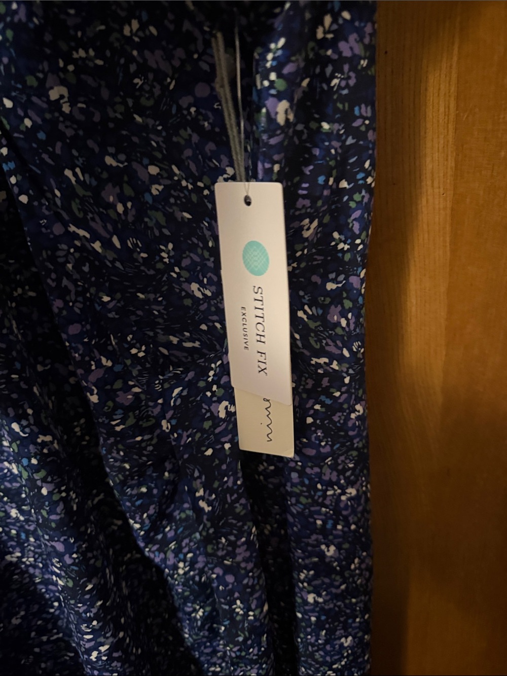 New nine britton Navy Floral Wrap Mini Dress - Picture 8 of 8